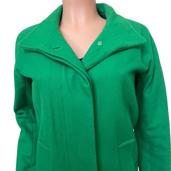 J.Crew Kelly Green Wool Coat Button Up Jacket Size 2 Holiday Gift Classic - Picture 11 of 14